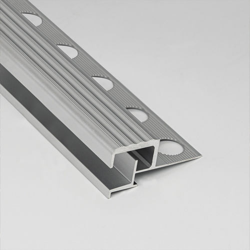 Profilo per gradini in alluminio anodizzato - 21X25 - ALUMACER® - con profilo illuminato a LED