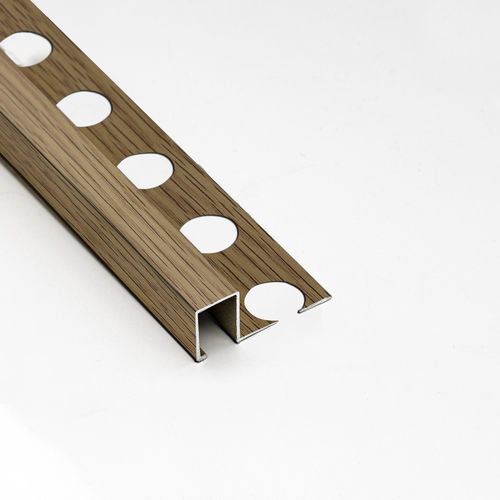 Profilo di finitura in alluminio - WOOD | R12X10 - ALUMACER® - per angolo esterno / a sezione rettangolare / con listelli di decorativi