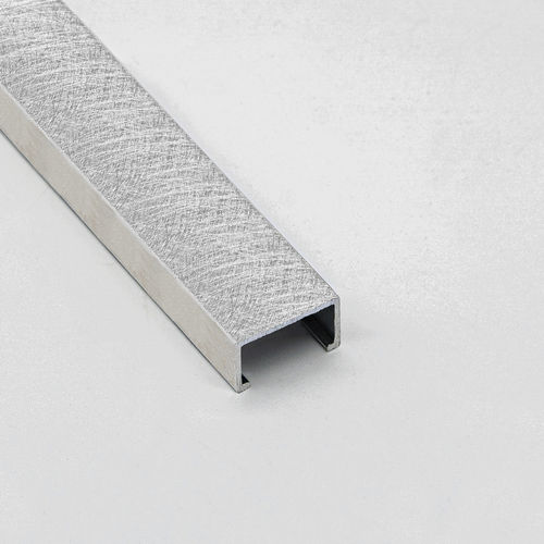 Profilo di finitura in alluminio - ORBITAL BRUSHED | 8X15 - ALUMACER® - per piastrelle / a U / argentato