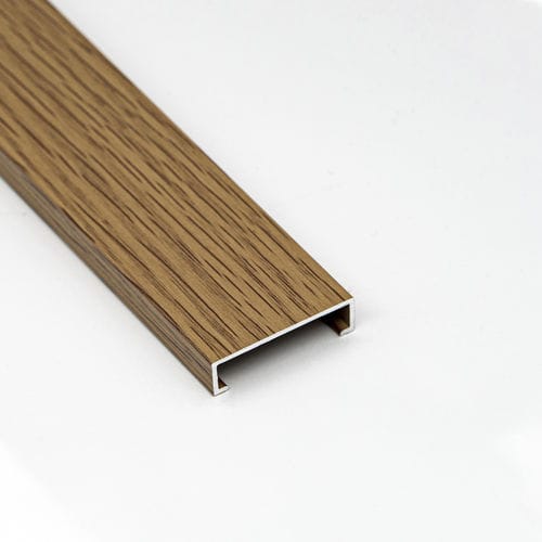 Profilo decorativo in alluminio - WOOD 7X30 - ALUMACER® - per piastrelle / a U / imitazione legno