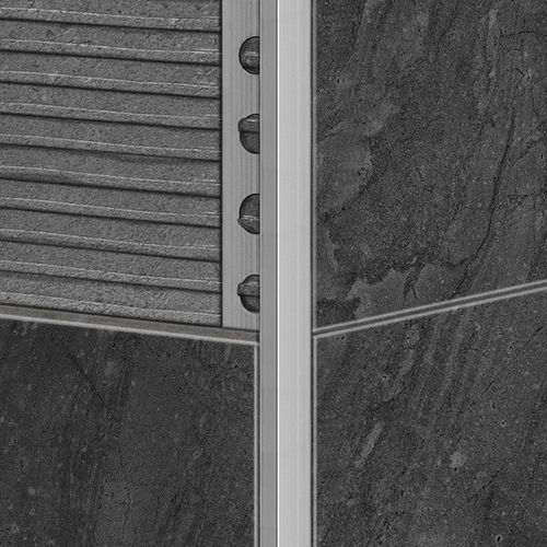 Profilo di finitura in alluminio - R12X5 - ALUMACER® - per piastrelle / per angolo esterno / quadrato