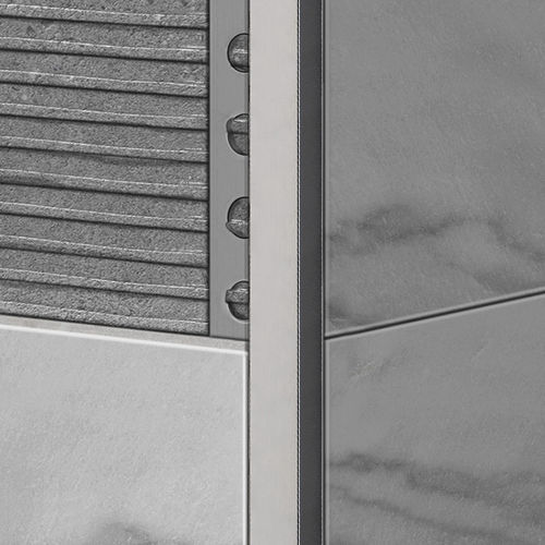 Profilo decorativo in alluminio - R12X15 - ALUMACER® - per piastrelle / per angolo esterno / quadrato