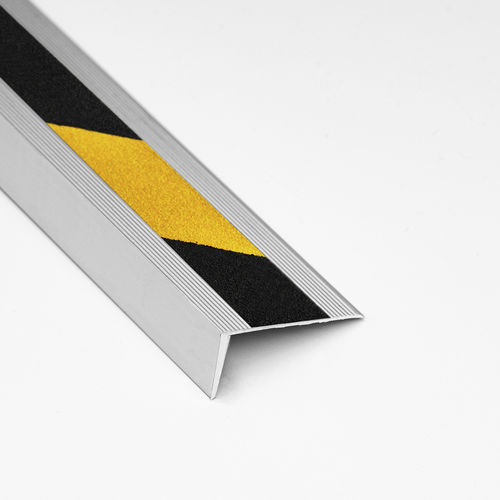 Profilo per gradini in lega d'alluminio - 25X35 - ALUMACER® - fotoluminescente / antiscivolo / piatto