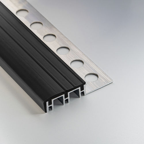 Profilo di finitura in alluminio - 12X40 - ALUMACER® - in gomma / per gradini / argentato