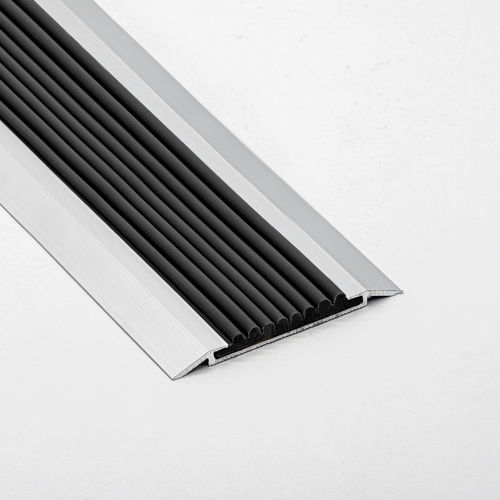 Profilato di transizione in alluminio - 5X50 - ALUMACER® - in gomma / beige / grigio