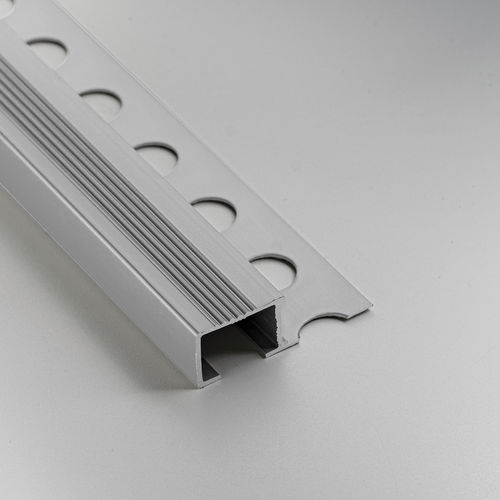 Profilo per gradini in alluminio - 13X20.5 - ALUMACER® - in acciaio inossidabile / antiscivolo / piatto