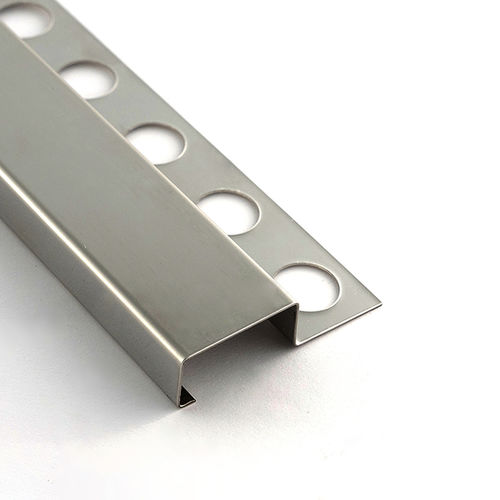 Profilo di finitura in acciaio inossidabile - 12X25 - ALUMACER® - per piastrelle / a sezione rettangolare / argentato