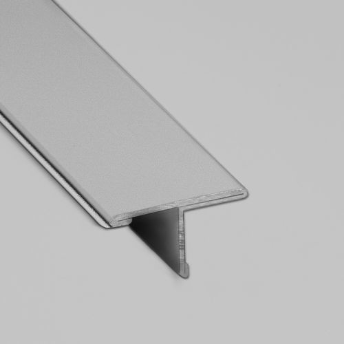 Profilo decorativo in acciaio galvanizzato - T25 - ALUMACER® - per piastrelle / a T / argentato