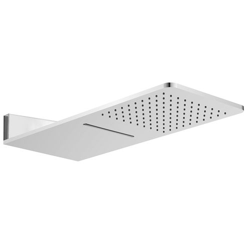 Soffione doccia da parete - 145 527 3CR - Bruma - rettangolare / a pioggia / a cascata