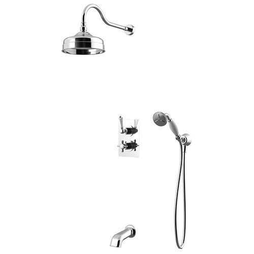 Set doccia da incasso a muro - ELITE - Bruma - classico / con doccia a mano / termostatico