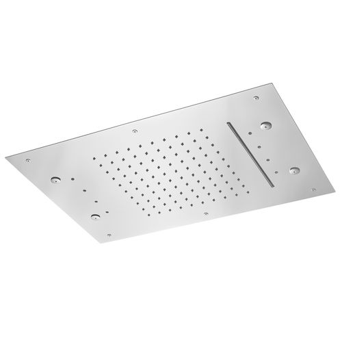 Soffione doccia da soffitto - 145 553 0CR - Bruma - rettangolare / a pioggia / a cascata