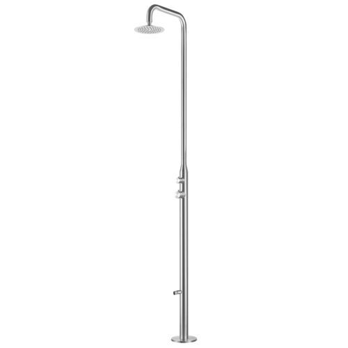 Colonna doccia da esterno - PL30 - Bruma - in acciaio inossidabile / su piede / contemporanea
