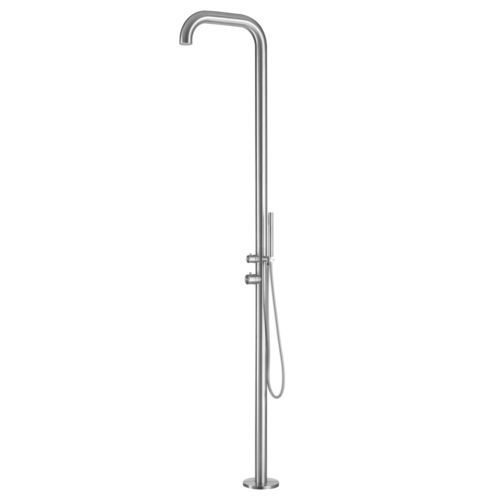Colonna doccia da esterno - PL40MIX - Bruma - in acciaio inossidabile / su piede / contemporanea