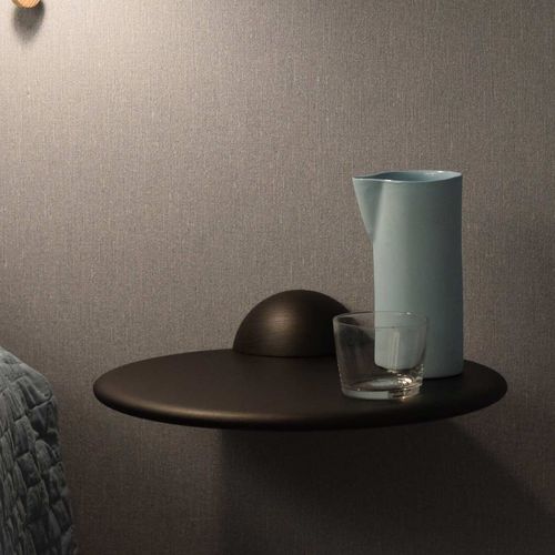 Comodino contemporaneo - KLOT O35 - Ringvide - in rovere / in frassino / rotondo
