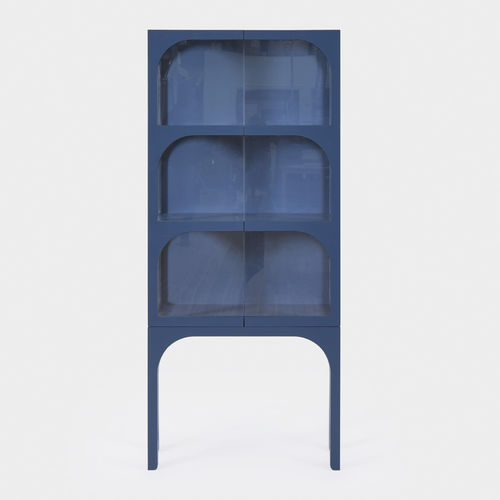 Vetrina contemporanea - VALV - Ringvide - con piedi alti / in MDF laccato