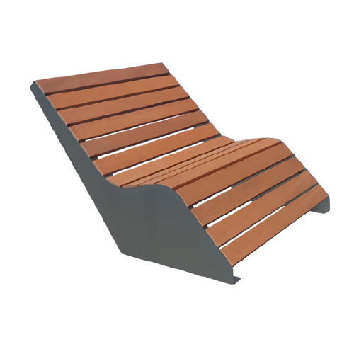 Panca per spazi pubblici design originale - VERNE - Ado urban - in legno / in ferro / contract