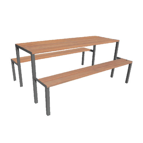 Set tavolo e panca contemporaneo - GARDEN - Ado urban - in legno / in metallo / per bambini