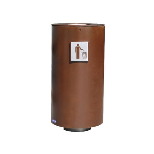 Portarifiuti pubblico - DEVA - Ado urban - in acciaio COR-TEN® / senza coperchio / da esterno