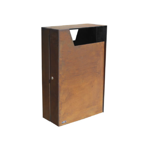 Portarifiuti pubblico - LIVRE - Ado urban - in acciaio COR-TEN® / in ferro / con coperchio