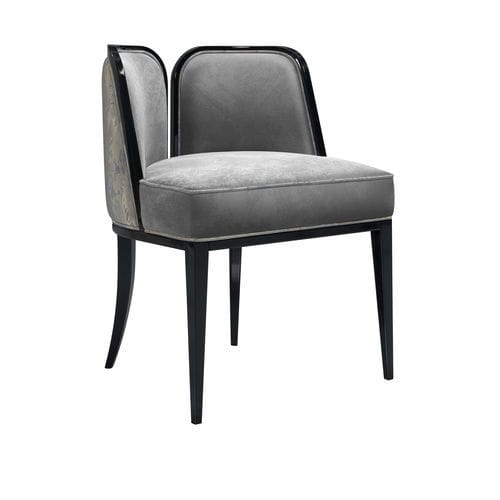 Sedia da pranzo contemporanea - COLETTE - Memoir - da interno / in tessuto / con supporto in legno laccato