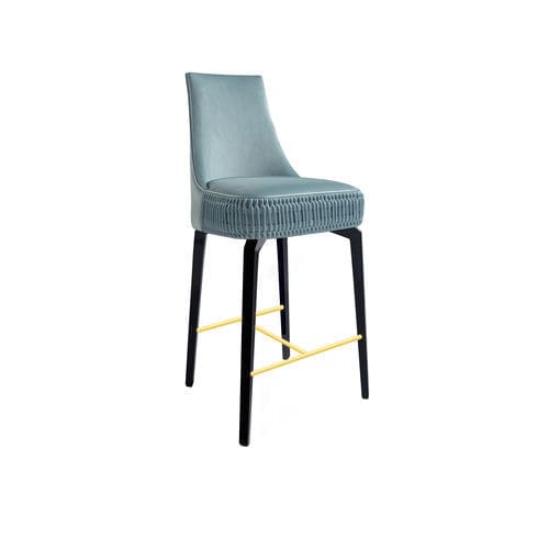 Sedia alta contemporanea - FLAME  - Memoir - da interno / in tessuto / con supporto in legno laccato
