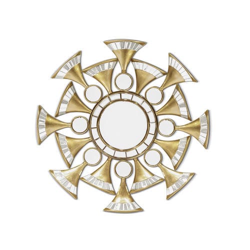 Specchio a muro - RADIANCE - Memoir - contemporaneo / rotondo / in legno dorato a foglia oro