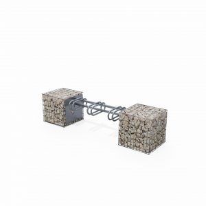 Rastrelliera per biciclette a pavimento - SC3P50 - ID GABION - L'AGENCE URBAINE - con sistema di sicurezza / in materiale riciclabile / con gabbione