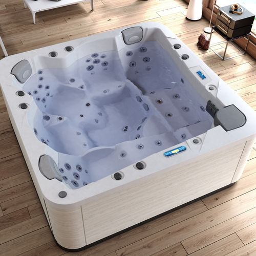 Spa fuoriterra - DISCLOSURE XL - Alpha Wellness Sensations - quadrata / 5 posti / in acciaio galvanizzato