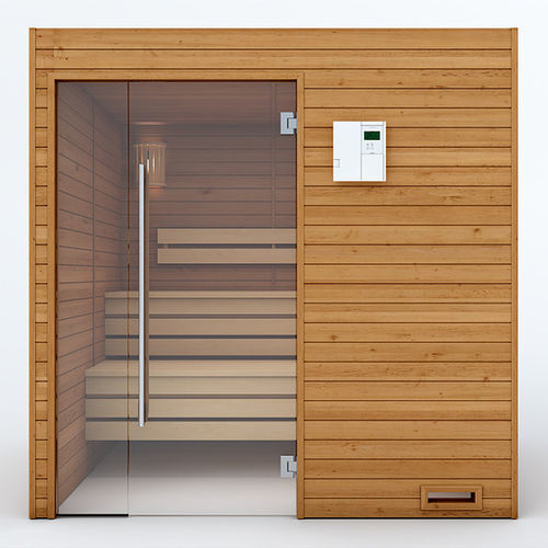 Sauna finlandese - HELSINKI - Alpha Wellness Sensations - per uso residenziale / in legno / in vetro temprato