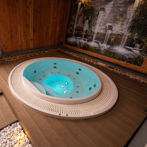Spa da incasso - CHALEUR PRO - Alpha Wellness Sensations - rotonda / 6 posti / in acciaio galvanizzato