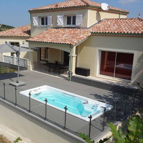 Spa da incasso - CHALEUR SWIM XL - Alpha Wellness Sensations - rettangolare / 3 posti / in acciaio galvanizzato