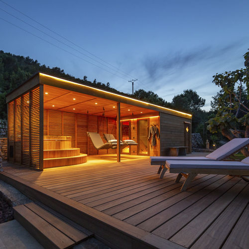 Sauna finlandese - POOL HOUSE - Alpha Wellness Sensations - a infrarossi / bio / hammam