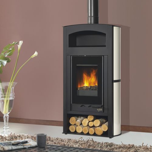 Stufa a legna - SÉGUR - GODIN export - 5 kW...10 kW / contemporanea / in acciaio