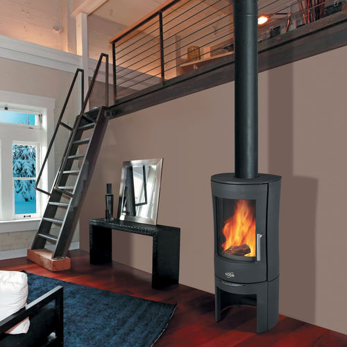 Stufa a legna - SILINDA - GODIN export - 7 kW / contemporanea / in ghisa