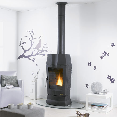 Stufa a legna - GOLDEN - GODIN export - 11 kW / contemporanea / in ghisa