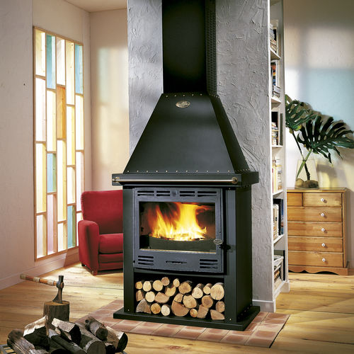 Stufa a legna - CANTOU - GODIN export - 10 kW...20 kW / tradizionale / in acciaio