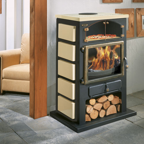 Stufa a legna - CHAMONIX - GODIN export - a gas / 12 kW / multicombustibile