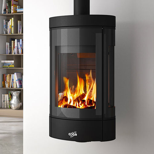 Stufa a legna - LAMANON - GODIN export - 7 kW / sospesa / contemporanea