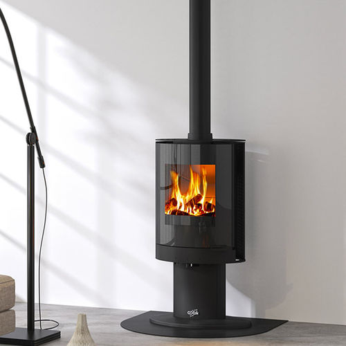 Stufa a legna - TAMARIS - GODIN export - 8 kW / con piedi / contemporanea