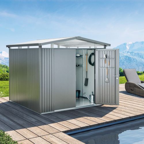 Rimessa per attrezzi in acciaio galvanizzato - Panorama - Biohort GmbH - contemporanea