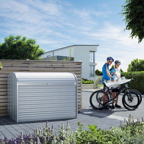 Cassapanca contemporanea - StoreMax - Biohort GmbH - da giardino / in acciaio galvanizzato