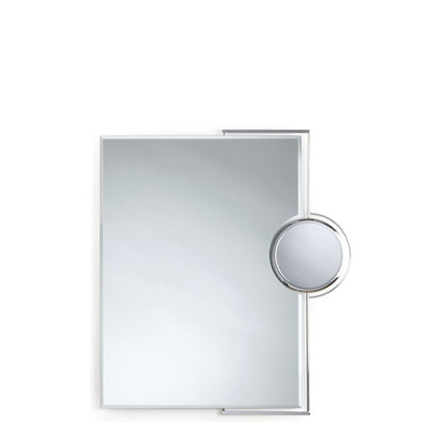 Specchio da bagno a muro - E-83 - Uraldi - contemporaneo / rettangolare / argentato