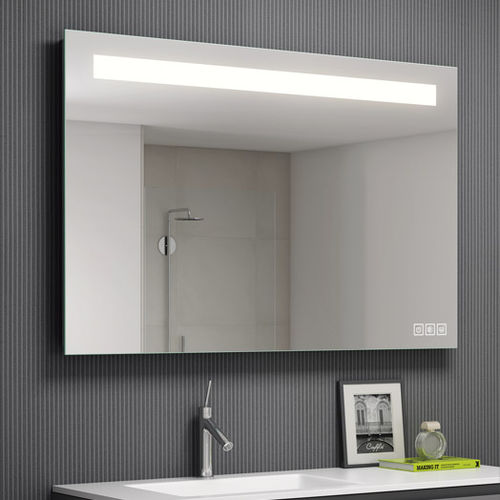 Specchio da bagno a muro - E17 - Uraldi - contemporaneo / rettangolare / quadrato