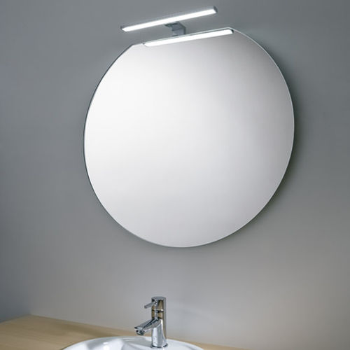 Specchio da bagno a muro - E-08R - Uraldi - contemporaneo / rotondo / argentato