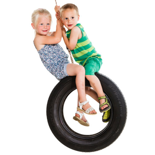 Dondolo da giardino in corda - TYRE VERTICAL - KBT - in gomma / per parco giochi / 2 posti