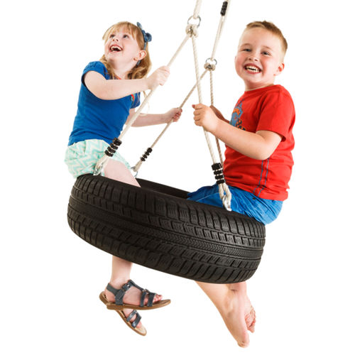 Dondolo da giardino in corda - TYRE HORIZONTAL - KBT - in gomma / per parco giochi / 2 posti