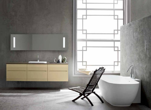 Bagno contemporaneo - TA03 - IDEAL BAGNI - in marmo / in legno