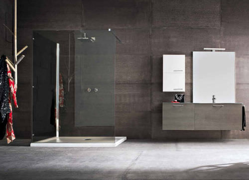 Bagno contemporaneo - QB04 - IDEAL BAGNI - in rovere