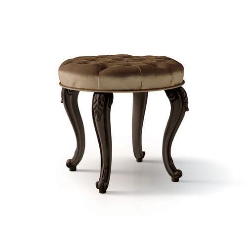 Sgabello in stile - ART. 6288 - CARPANESE HOME - in pelle / con supporto in legno / imbottito