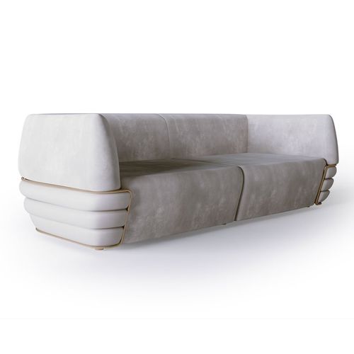Divano contemporaneo - ART. SPLENDOR 3P - CARPANESE HOME - in tessuto / in pelle / grigio